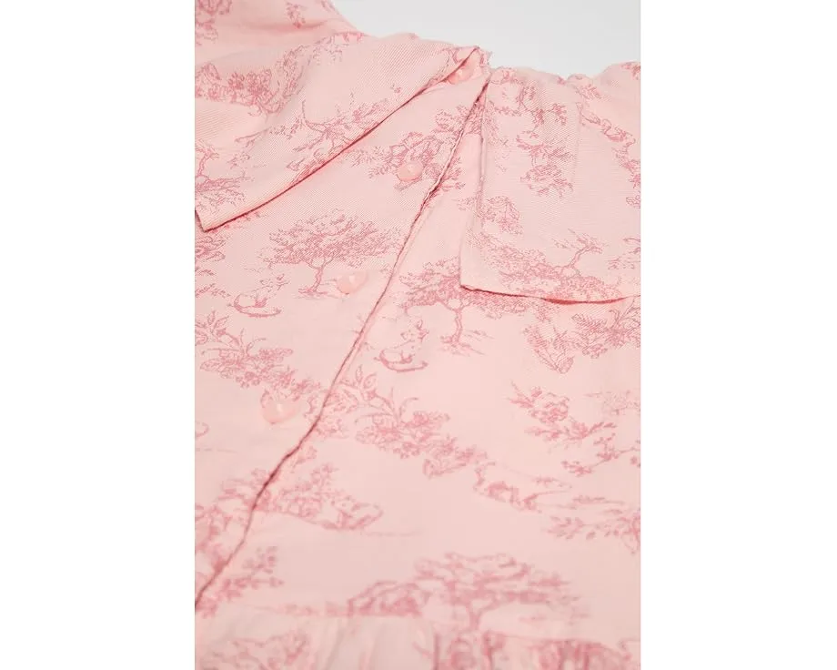 Платье с принтом toile Janie and Jack с длинными рукавами и бантом