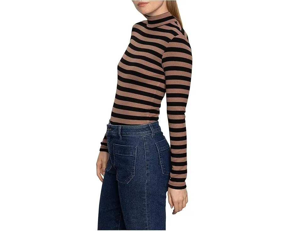 Базовый топ Sanctuary с длинным рукавом и высоким воротом