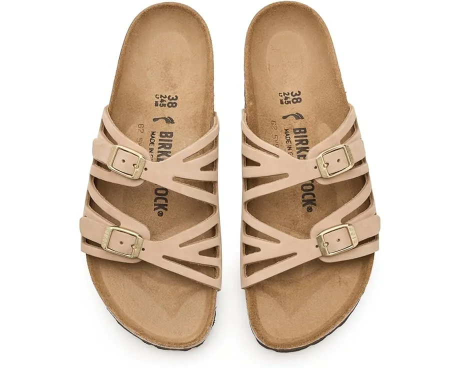 Сандалии Birkenstock Granada из нубука с анатомической стелькой и открытым носком