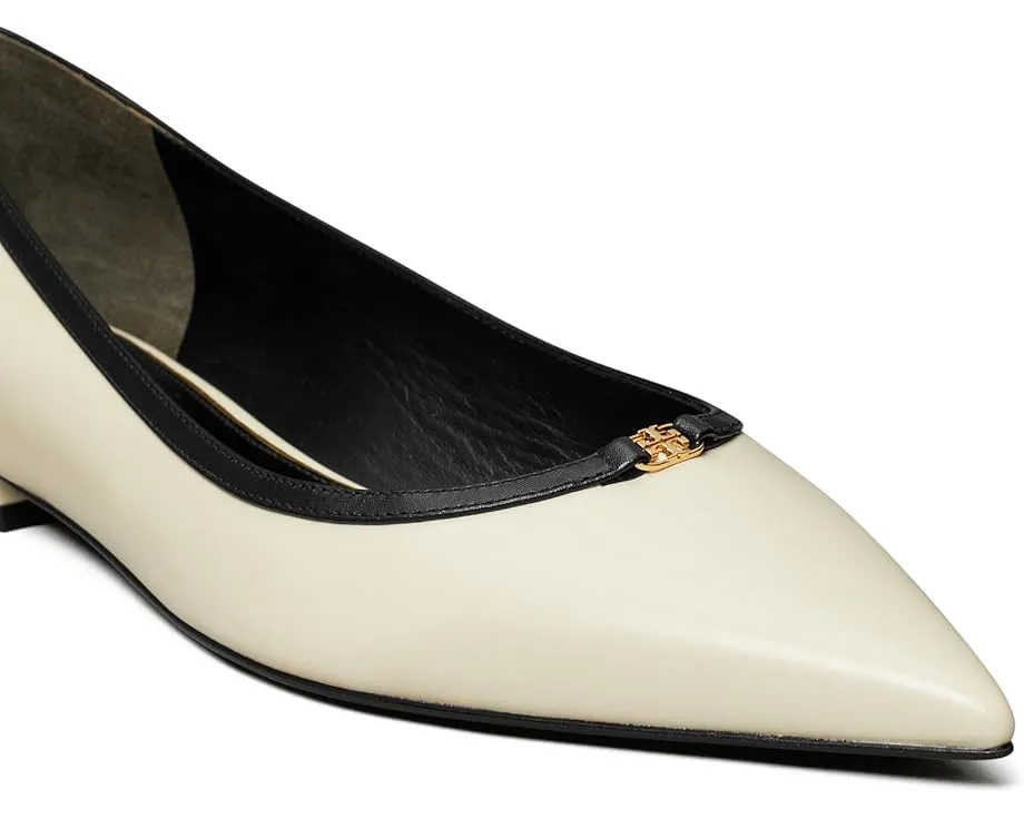 Туфли Tory Burch Double T Buckle с острым носком и низким каблуком