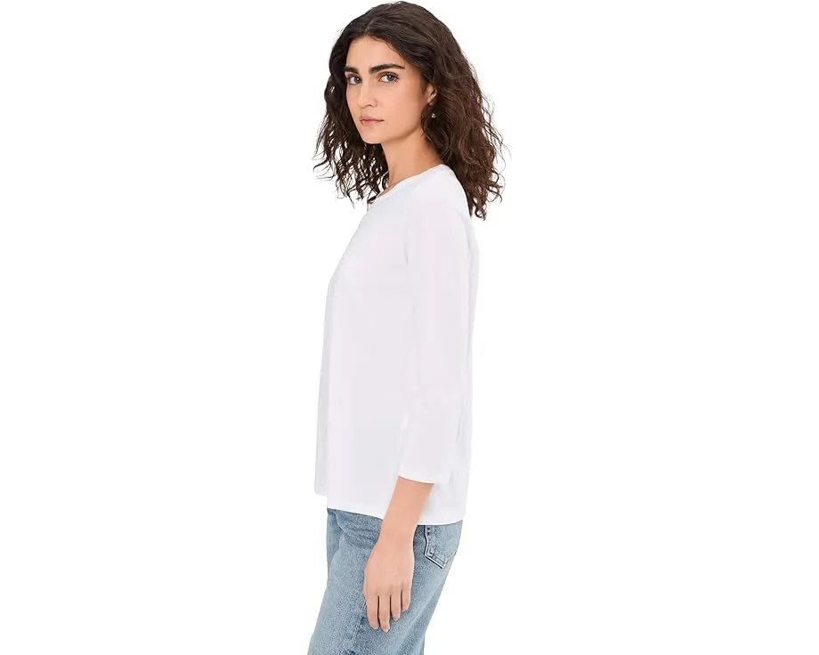 Футболка Eileen Fisher из органического пима хлопка с круглым вырезом