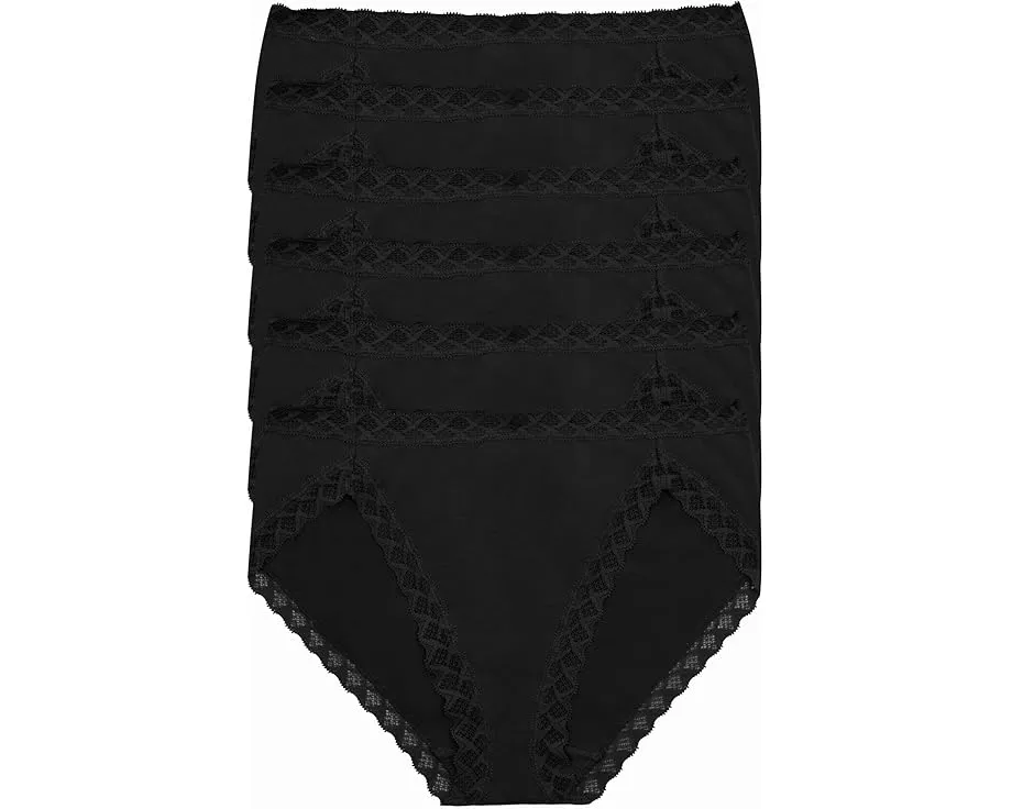 Natori Bliss Трусы French Cut 6 шт с кружевной отделкой