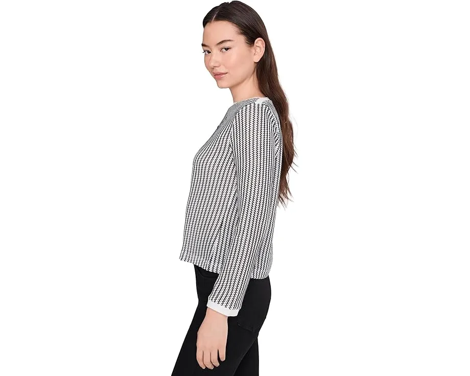 Укороченный топ NIC+ZOE с геометрическим зигзагообразным узором