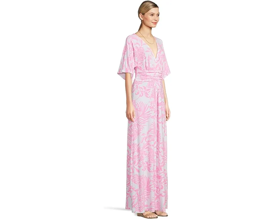 Lilly Pulitzer Платье макси Parigi с запахом и рукавами кимоно