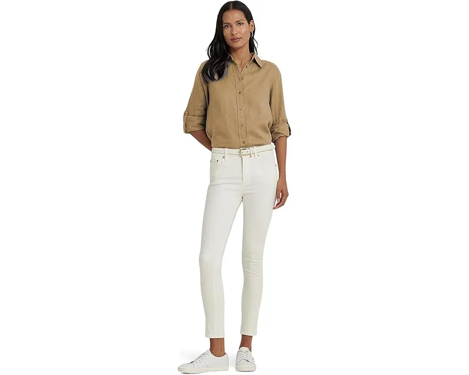 Льняная рубашка Lauren Ralph Lauren цвета Birch Tan