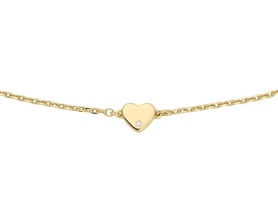 Браслет Kate Spade с мини-сердечком и камнями из кубического циркония