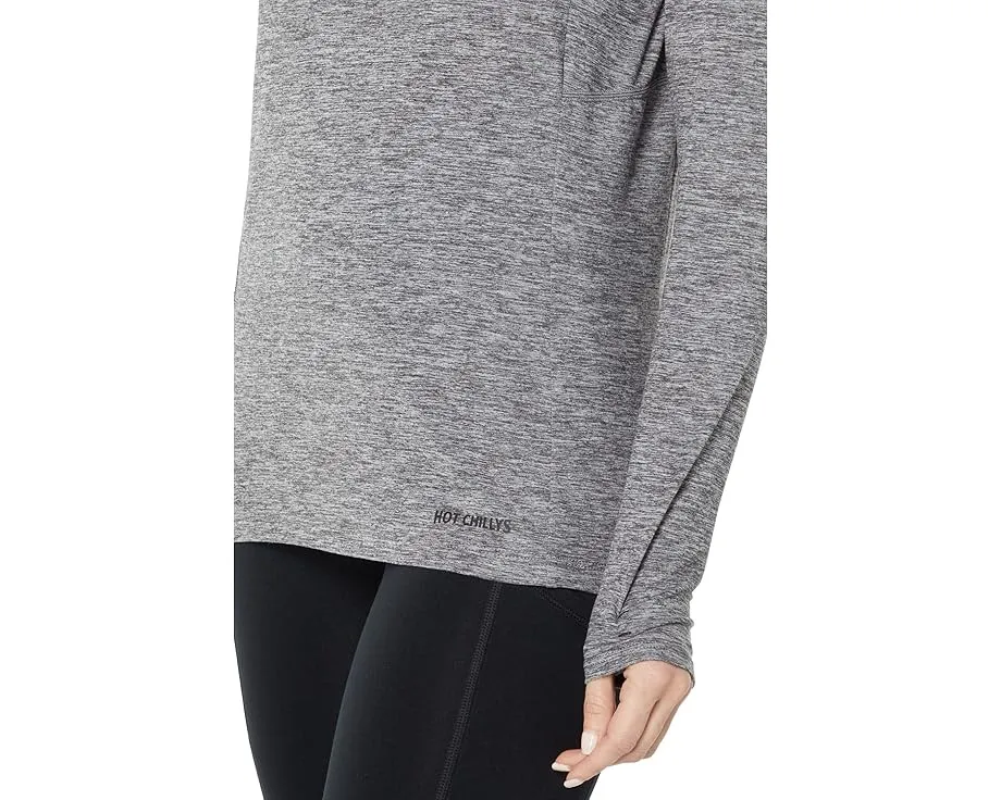 Футболка Hot Chillys Clima-Trek Zip-Tee с защитой UPF 30 и четырехсторонним стрейчем