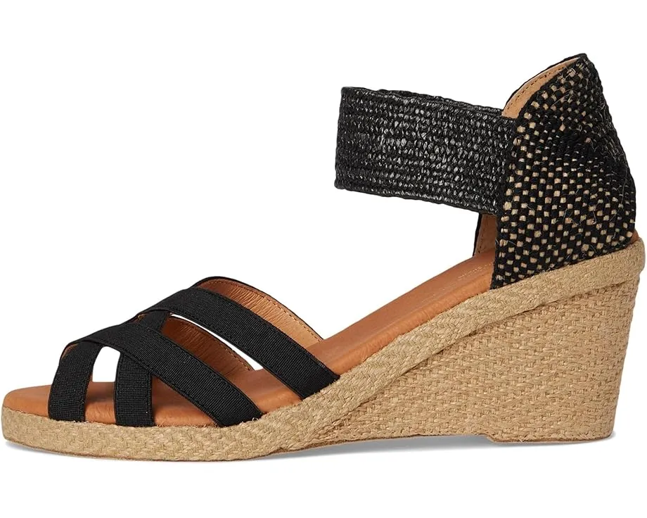 Сандалии Adin на танкетке из эластичной рафии с открытым носком