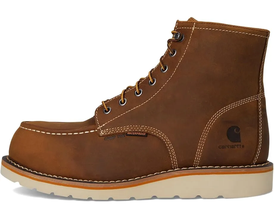 Carhartt водонепроницаемые рабочие ботинки 6 дюймов (15 см) с композитным мыском и клиновидной подошвой