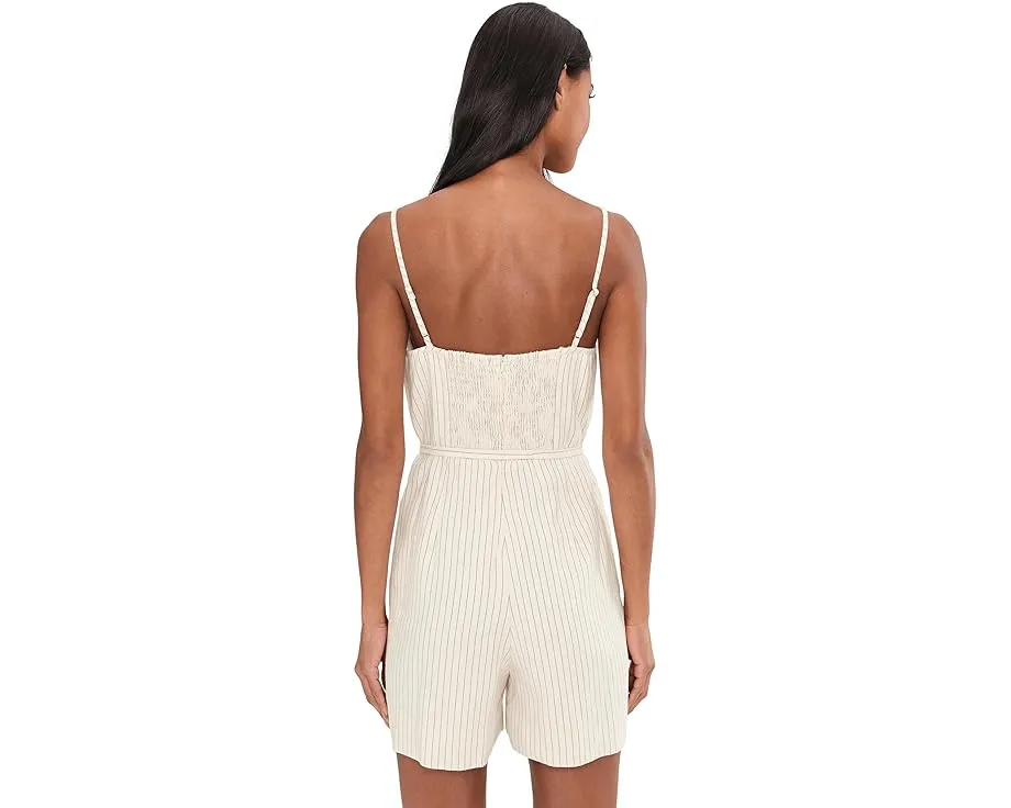 Madewell Smock Back Romper-Cotton Polyester с квадратным вырезом и регулируемыми бретелями