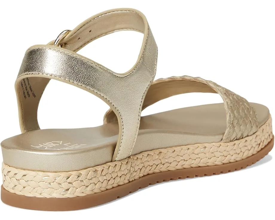 Сандалии Naturalizer Neila3 на танкетке с деталями из рафии и регулируемой пряжкой