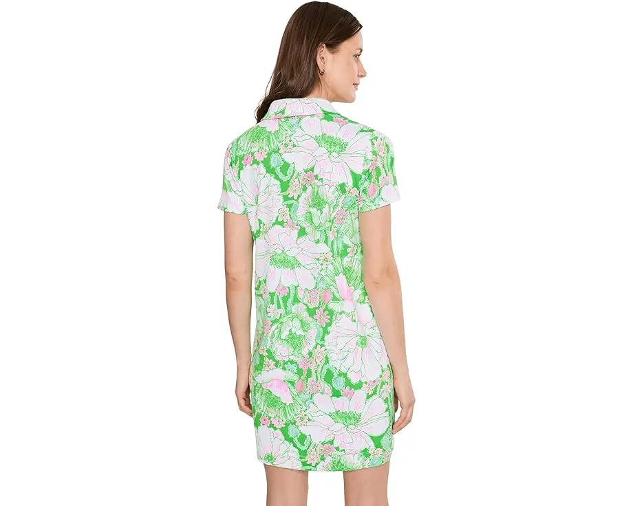 Lilly Pulitzer короткое платье Dune с защитой UPF 50 и отложным воротником