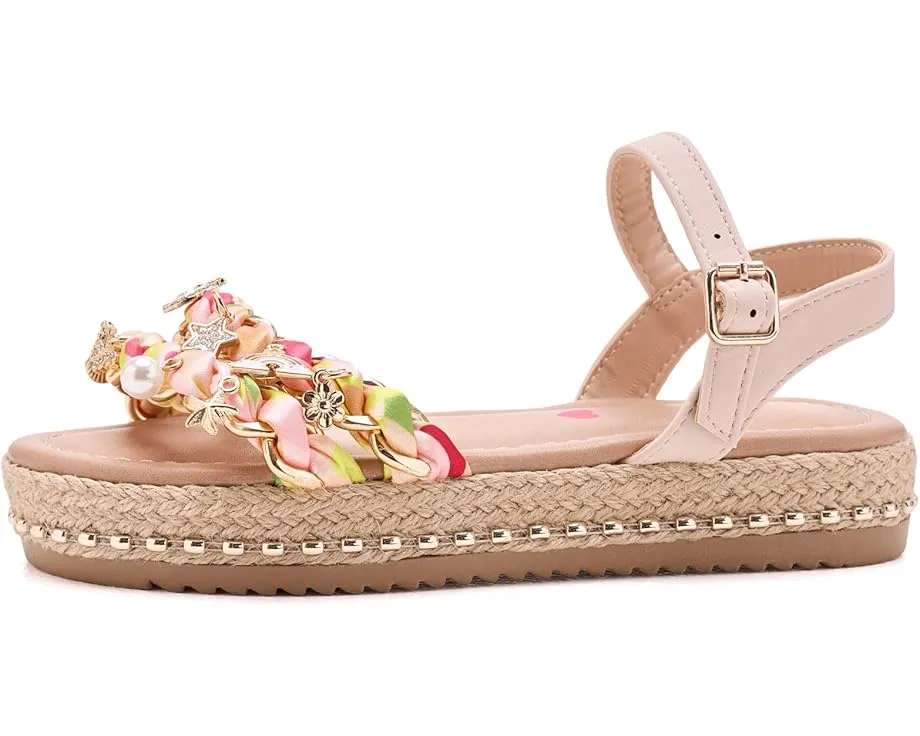 Детские сандалии Steve Madden Gizmo с плетеными ленточными бретелями и жемчужным декором