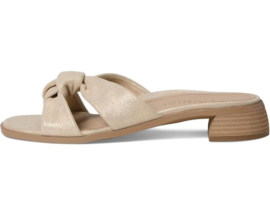 Сланцы VIONIC Mabel с узлом из кожи и каблуком