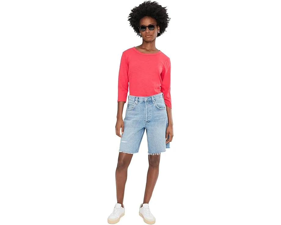 Хлопковая футболка Mod-o-doc с длинным рукавом и круглой горловиной