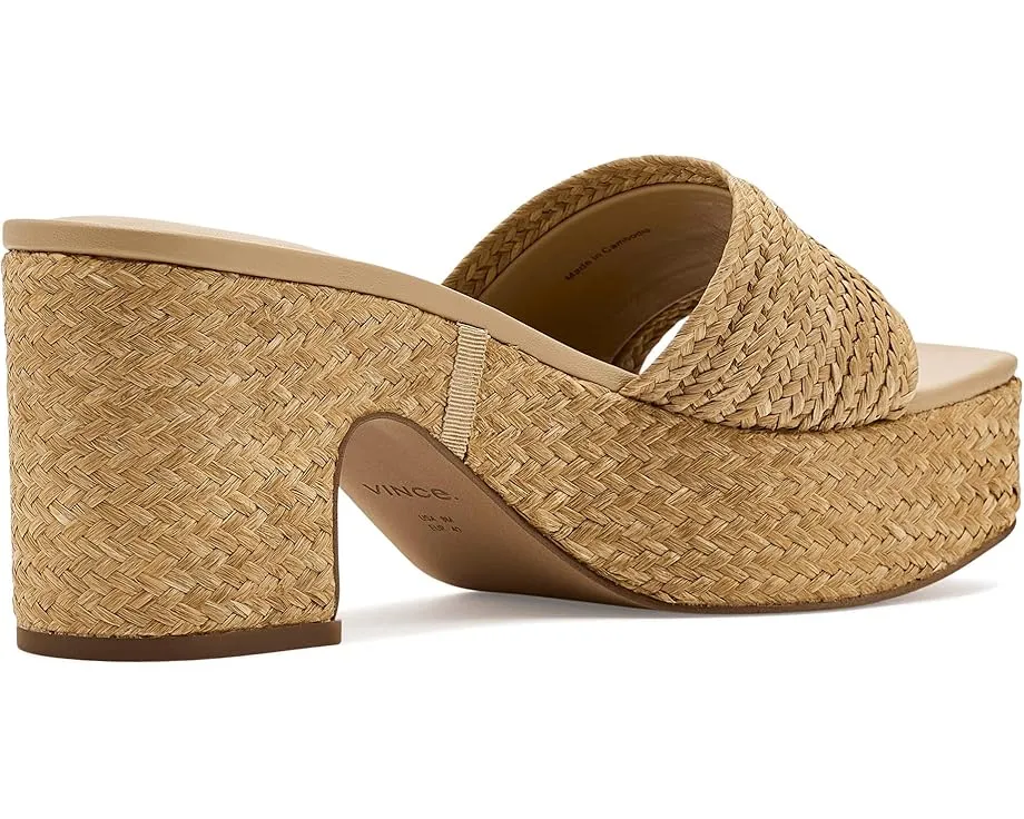 Сандалии Vince Clarita на платформе с плетением из рафии