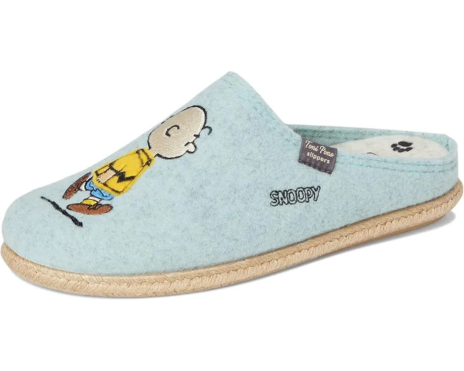 Тони Понс Домашние тапочки Snoopy из шерстяной смеси с резиновой подошвой