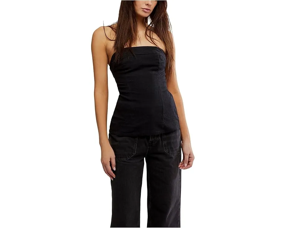 Топ-труба Free People Lora с открытой спиной и регулируемыми лямками