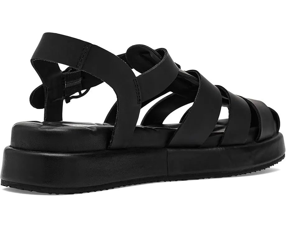 Закрытые сандалии Hindburn из кожи с регулируемой пряжкой и стелькой в клетку