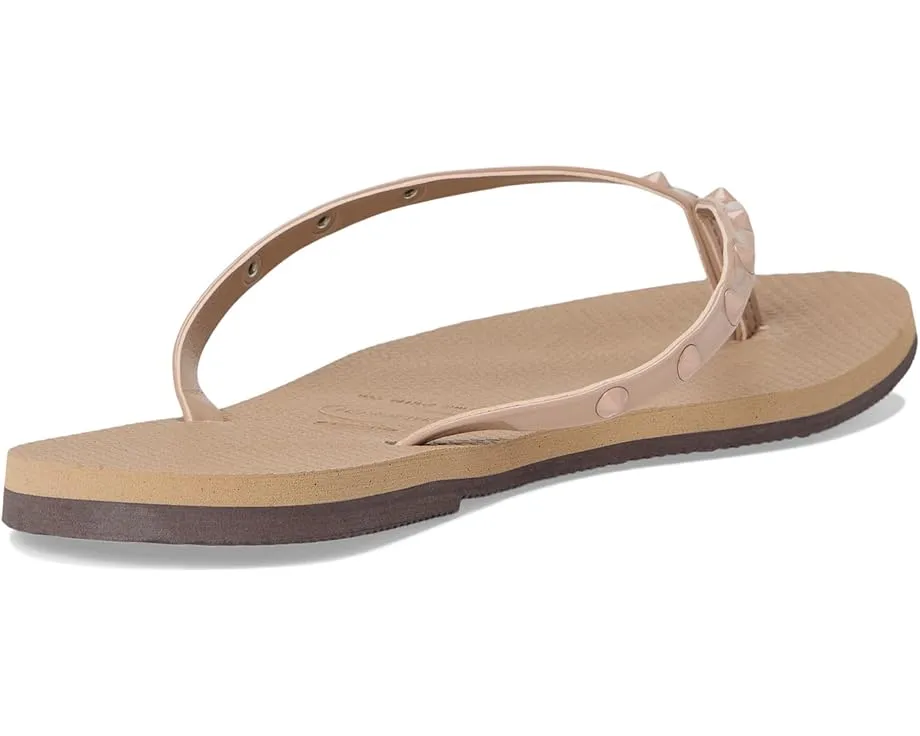 Шлепанцы Havaianas You Spike с шипами на ремешках и металлическим эффектом