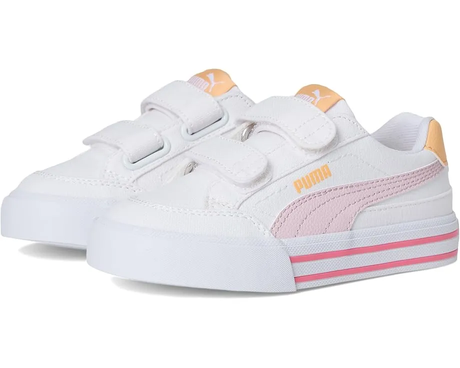 Кроссовки PUMA Kids Court Classic Vulc на липучках с подошвой из каучука