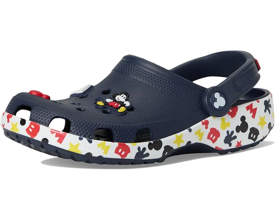 Кроксы Crocs Kids с принтом Микки Мауса и стразами Jibbitz