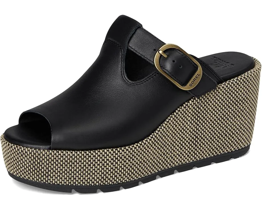 Сандалии SOREL Sunpeak Wedge Slide с мысом пепе и каблуком-клин
