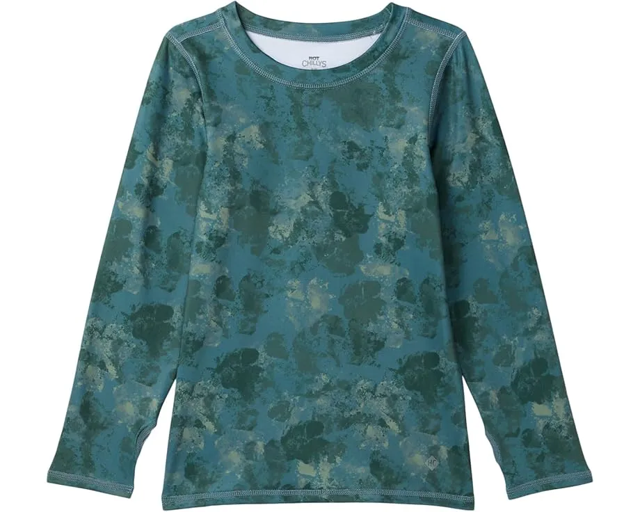 Детская футболка Hot Chillys Micro Elite Chamois Print с круглой горловиной