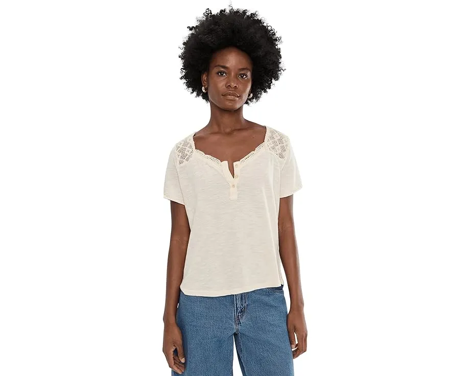 Хенли Free People We The Free Heirloom с кружевными вставками