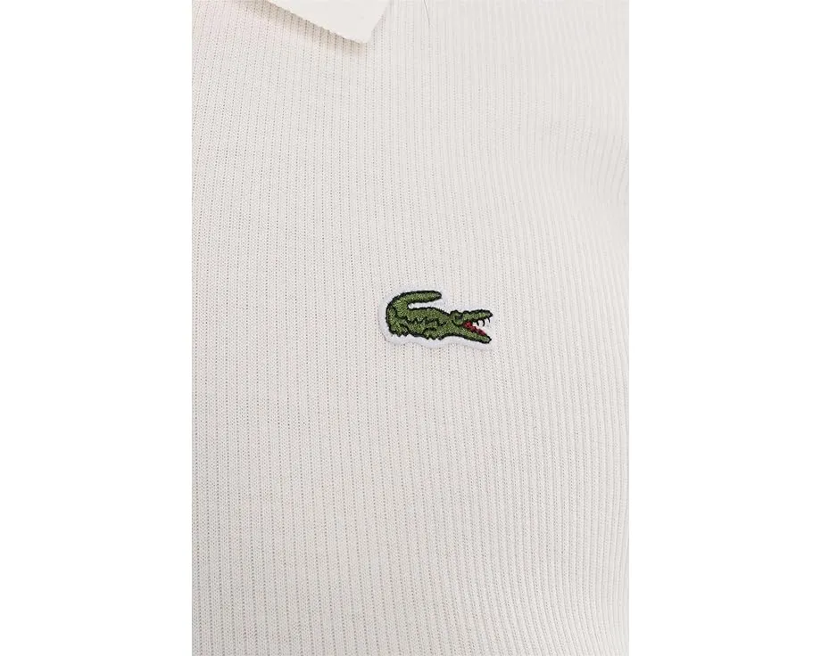 Поло Lacoste Slim Fit из ребристого хлопка с приталенным кроем
