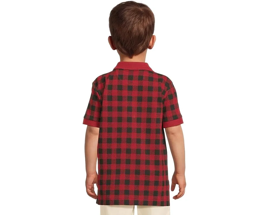 Хлопковая поло Buffalo Check в сетку Polo Ralph Lauren Kids для малышей и младших детей