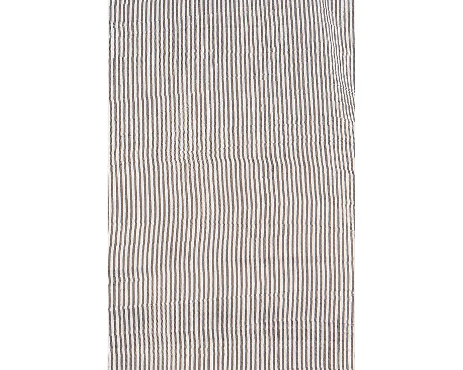 Топ с круглым вырезом Eileen Fisher Striped Organic Linen Sheen Round Neck Top из полосатого льна