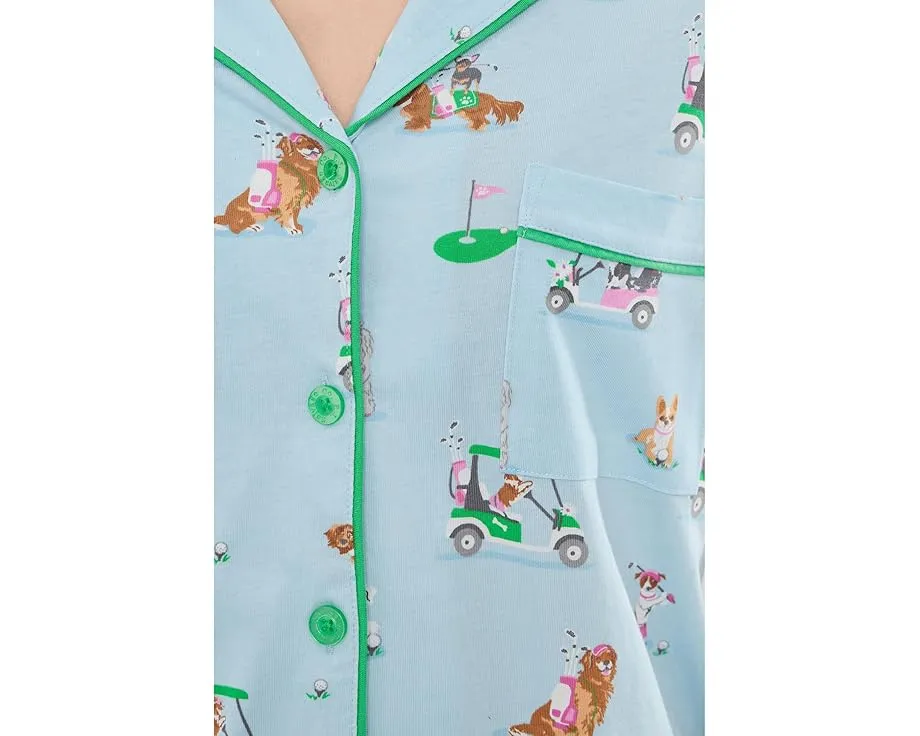 Пижамный комплект P.J. Salvage Whimsy из хлопка и модала с контрастной окантовкой