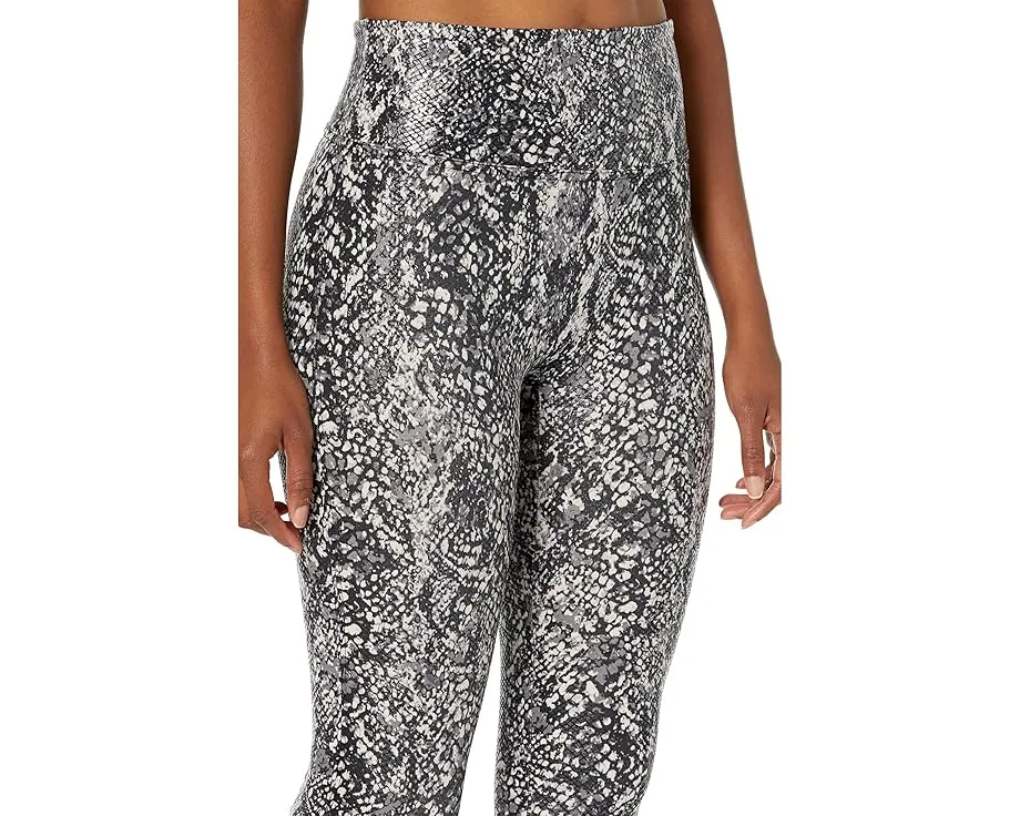 Spanx леггинсы Faux Leather Snake Shine с эффектом змеиной кожи и утягивающим поясом