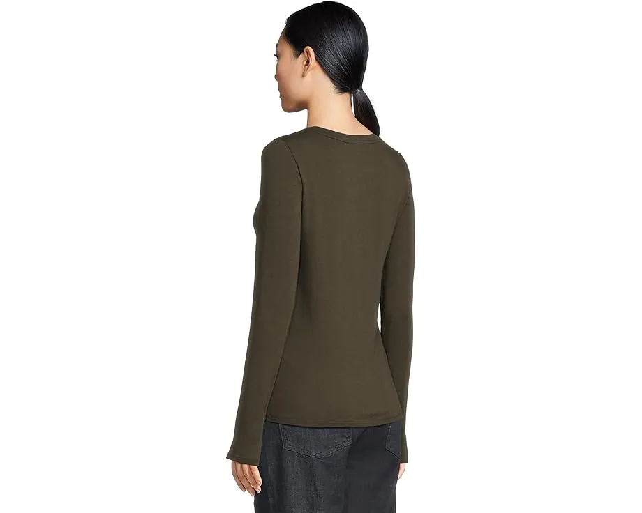 Eileen Fisher полупрозрачная футболка с длинным рукавом и круглым вырезом