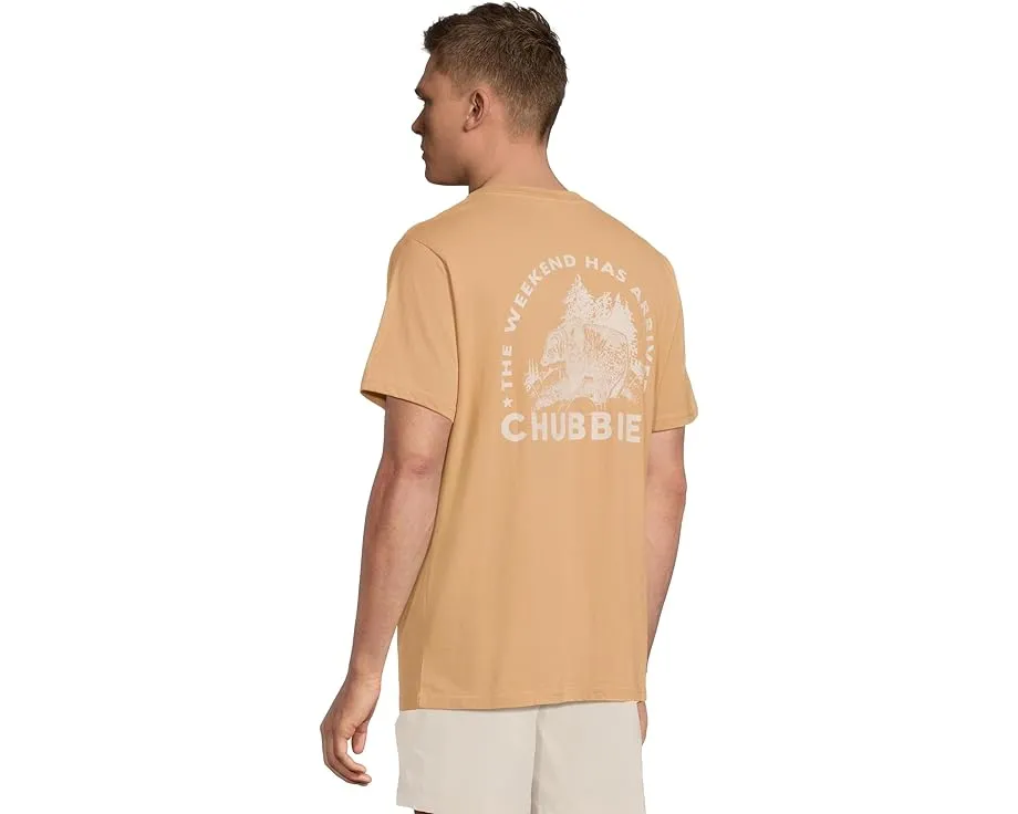 Футболка Chubbies The Rough n' Tumble коричневая с принтом