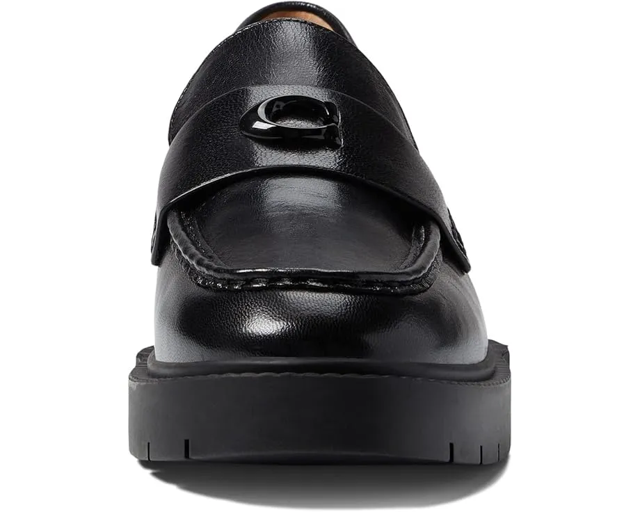 Кожаные лоферы COACH Leah на платформе с квадратным каблуком