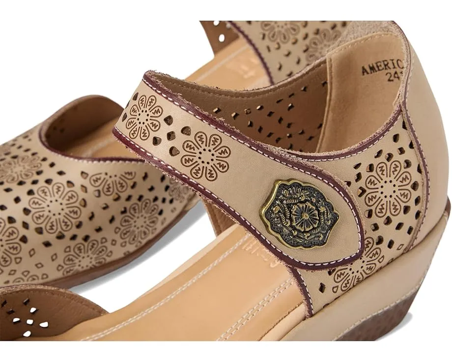 Сабо L'Artiste by Spring Step Americana с кожаным верхом и ремешком на липучке