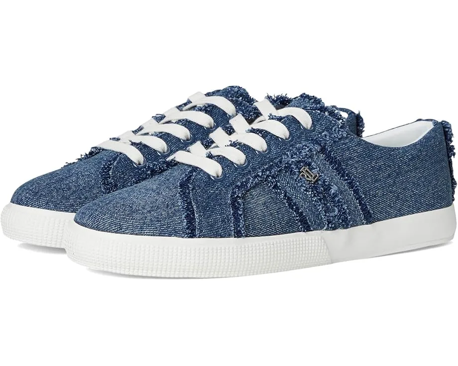 Кроссовки Lauren Ralph Lauren Janson Frayed Denim с потертым денимом и вулканизированной подошвой