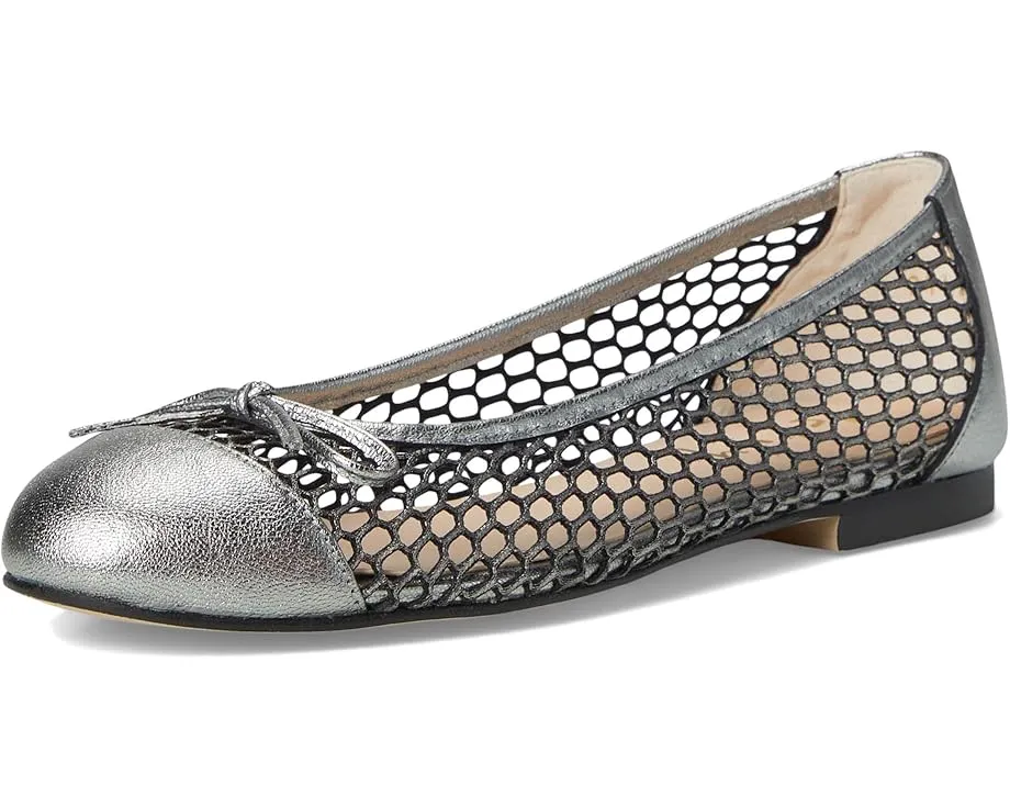 Балетки Meadow от French Sole из металлизированной кожи с плетеным узором