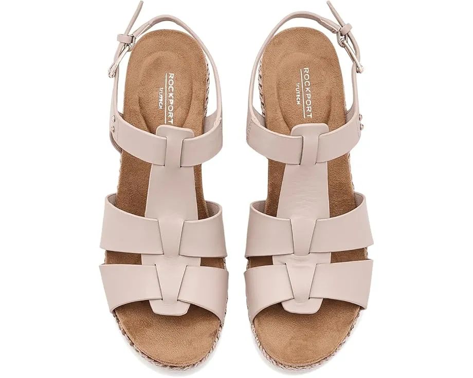 Клинья Rockport Belle с открытым носом и кожаным верхом