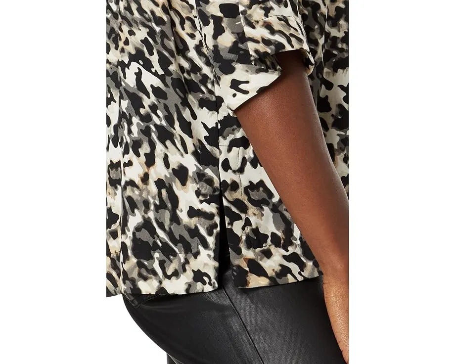 Блуза Vince Camuto с рукавом реглан и леопардовым принтом