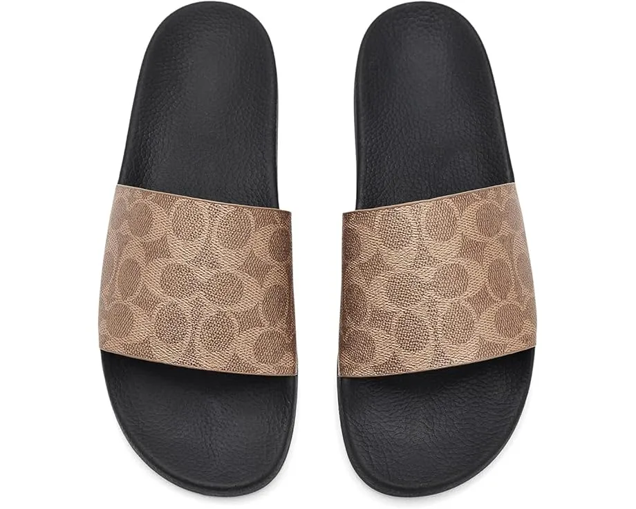 Сланцы Pool Slide In Signature Canvas COACH