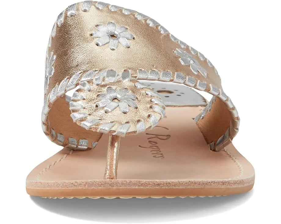 Плоские сандалии Jacks от Jack Rogers с кожаным верхом и противоскользящей подошвой