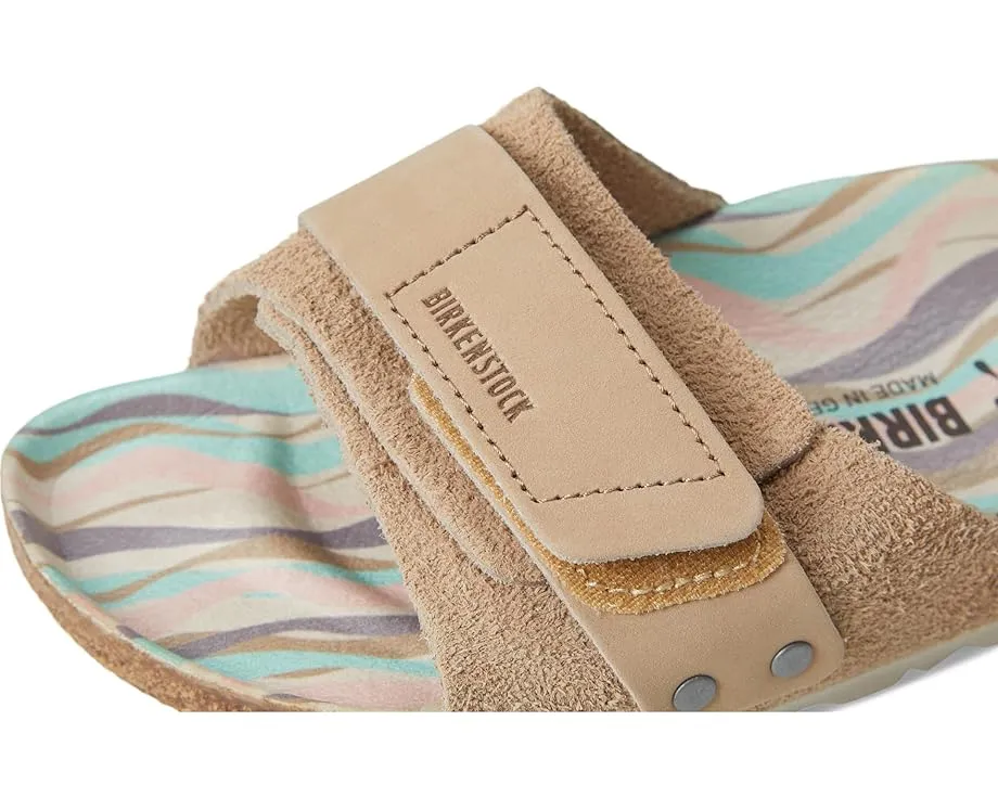 Сандалии Birkenstock Oita Printed Footbed с замшевым верхом и стелькой с принтом