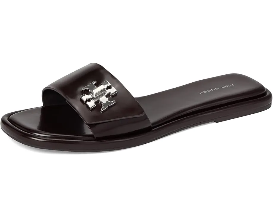 Сандалии Tory Burch T Lock Slide с широким ремешком и логотипом