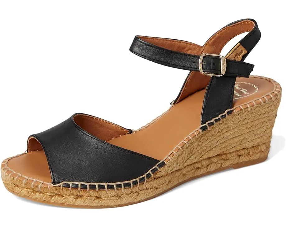 Toni Pons Sia-P босоножки на танкетке с кожаным верхом и пряжкой