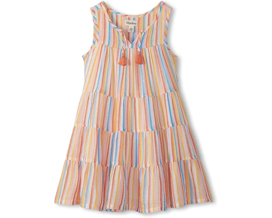 Детское платье Hatley Sunny Stripes Layered с кисточками
