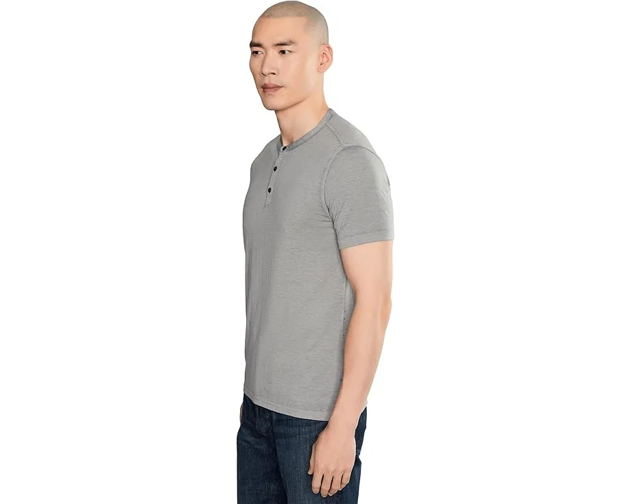Футболка John Varvatos Duke Henley с небесно-серым принтом
