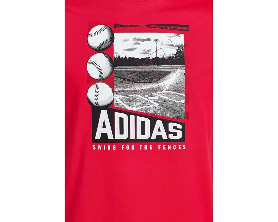 Футболка adidas Kids Baseball Poster с бейсбольным принтом для юных спортсменов